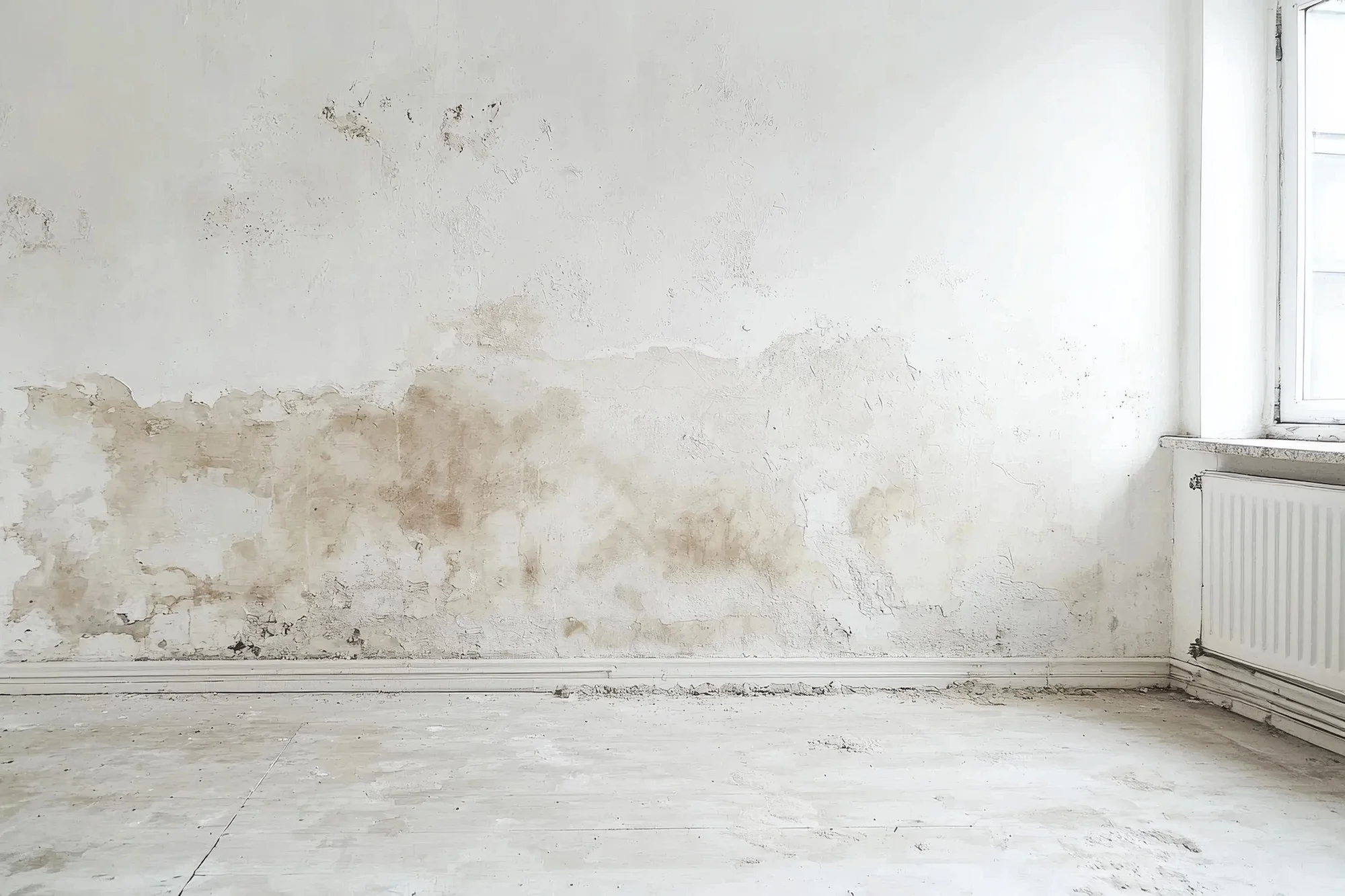 Noticeable Mildew Discolouration showing Housing Disrepair in London flat