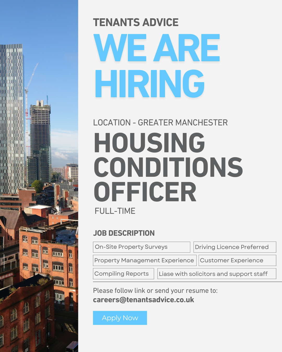 Housing Conditions Officer – Greater Manchester